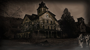 Creepy Ghostly House, Nights, Fall Holidays, Ghosts, Architecture, Halloween, Nature, Haunted Houses HD wallpaper