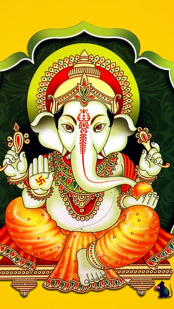 Shri Ganesh, Beautiful, painting HD phone wallpaper