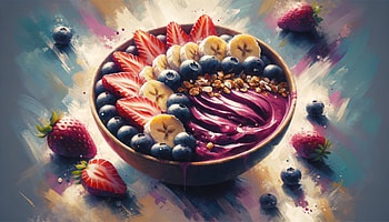 Vibrant Acai Bowl, acai bowl, fruit HD wallpaper