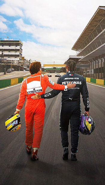 Lewis and Aryton, Lewis Hamilton, McLaren F1, Hamilton, Mercedes F1, F1, Lewis Hamilton and Aryton Senna, Motorsports, Aryton Senna, Senna HD phone wallpaper