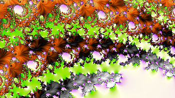 Fractal Art for your - Trippy, green, orange (Color), psychedelic, trippy, Abstract, fractal, abstract green HD wallpaper
