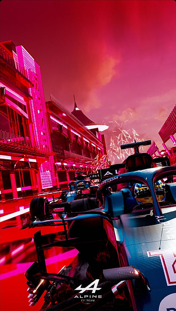 F1 alpine team, cloud, sky HD phone wallpaper