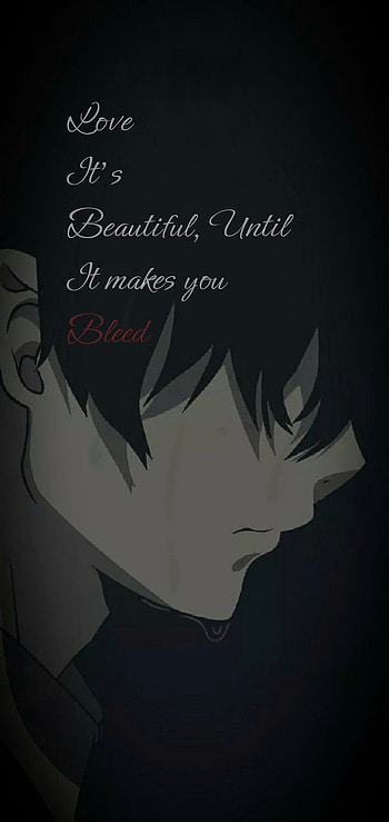 Love Quote, Anime, Sad life quotes, sad, Boy, Fake love HD phone wallpaper
