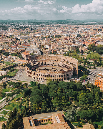 Aerial view, The Colosseum HD phone wallpaper