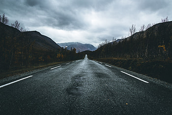 Nature, Horizon, Road, Wet, Asphalt, Direction, Humid HD wallpaper