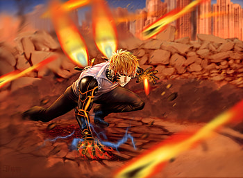 Blonde, Genos, One-Punch man HD wallpaper