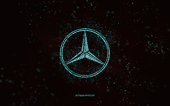 Mercedes-Benz glitter logo, , black background, Mercedes-Benz logo, light blue glitter art, Mercedes-Benz, creative art, Mercedes-Benz light blueglitter logo, Mercedes logo HD wallpaper
