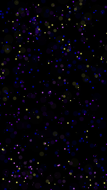 Bokeh, blue-yellow circles, dark HD phone wallpaper