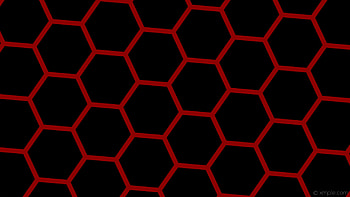 beehive honeycomb black red hexagon dark red HD wallpaper