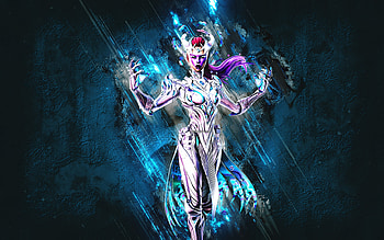 Fortnite The Cube Queen Skin, Fortnite, main characters, blue stone background, The Cube Queen, Fortnite skins, The Cube Queen Skin, The Cube Queen Fortnite, Fortnite characters HD wallpaper