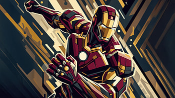 Iron Man Cool Portrait, iron-man, superheroes, artwork, digital-art, art, ai, deviantart HD wallpaper