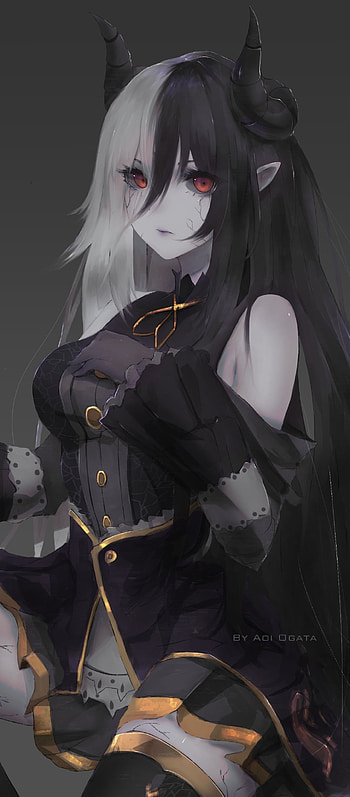 Shadowlight — Horned Anime Girl , Anime, girl, anime girl HD phone wallpaper