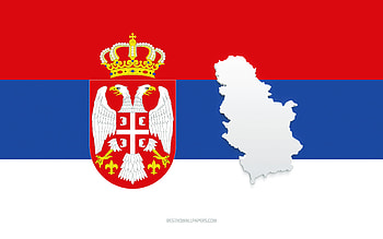 Serbia map silhouette, Flag of Serbia, silhouette on the flag, Serbia, 3d Serbia map silhouette, Serbia flag, Serbia 3d map HD wallpaper