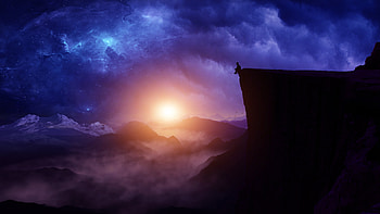 Edge of the world, sky, mountain, sunset, nature, cloud, landscape HD wallpaper