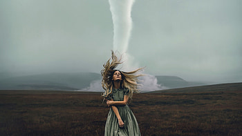Girl Tornado graphy, tornado, graphy, girl HD wallpaper