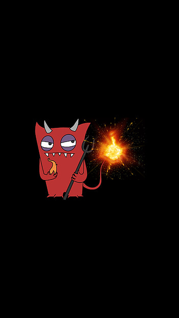 Devil amoled, red, fire, devil's HD phone wallpaper