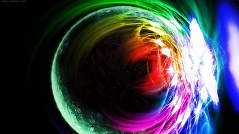 Colours attacks a Planet, blue, planet, yellow, green, red, colors, colours HD wallpaper