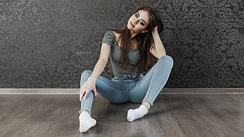 Model, jean, girl, wome HD wallpaper