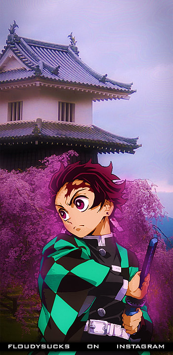 Tanjiro - Sakura, sky, pink, sky aesthetic, demon slayer, anime aesthetic, shounen, kamado tanjiro, floudysucks, kamado, kimetsu no yaiba, japan aesthetic, tanjiro kamado, anime edit, demon slayer corps HD phone wallpaper