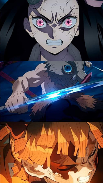 Demon Slayer, art, blue HD phone wallpaper