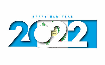 Happy New Year 2022 Guatemala, white background, Guatemala 2022, Guatemala 2022 New Year, 2022 concepts, Guatemala, Flag of Guatemala HD wallpaper