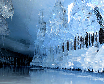 Icicle, snowfrost, winter, nature HD wallpaper