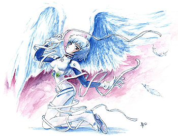 Angel Rei, rei, wings, anime, evangelion HD wallpaper