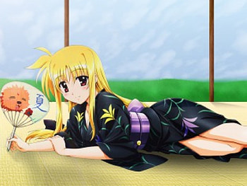 Magical Lyrical Nanoha, cute, pose, girl HD wallpaper