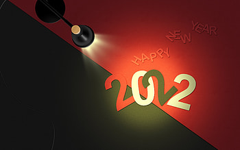 Happy New Year!, light, lamp, new year, green, red, 2022 HD wallpaper