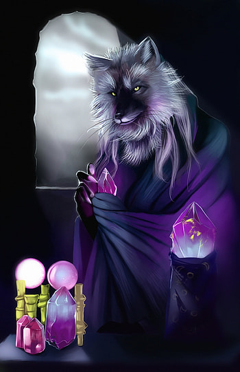 Magic, Art, Wolf, Crystals, Alchemist HD phone wallpaper