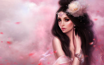 Beautiful Girl, art, eyes, soft, girl, beautiful, woman, lady, painting, pretty, drawing, face, hair HD wallpaper