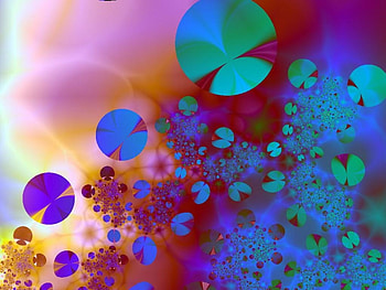 Sea in Space, sea, coral, abstract, space, colour, fractal HD wallpaper