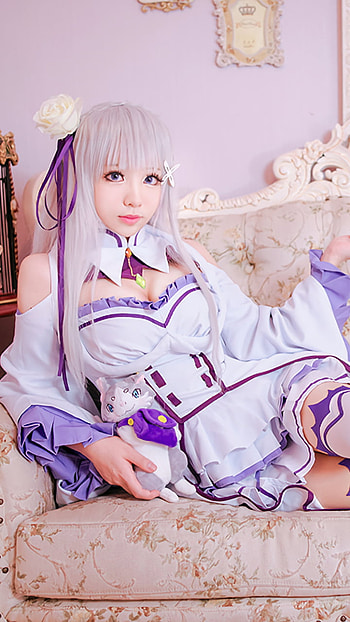 Re:Zero - Starting Life in Another World, Emilia (Re:ZERO), woman, cosplay HD phone wallpaper