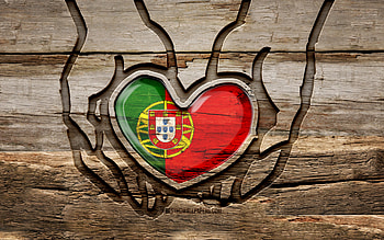 I love Portugal, , wooden carving hands, Day of Portugal, Flag of Portugal, creative, Portugal flag, Portugalese flag, Portugal flag in hand, Take care Portugal, wood carving, Europe, Portugal HD wallpaper