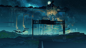 Building, Anime HD wallpaper
