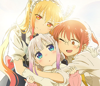Anime, Miss Kobayashi's Dragon Maid, Tohru (Miss Kobayashi's Dragon Maid), Kanna Kamui, Kobayashi (Miss Kobayashi's Dragon Maid) HD wallpaper
