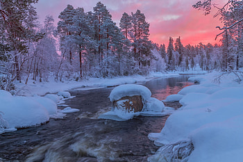 Winter Serenity: Russian River in Majestic Nature, Russia, river, nature, winter HD wallpaper