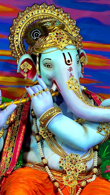 Ganpati Ka, Krishna Roop HD phone wallpaper