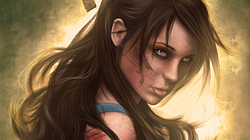 Tomb Raider Girl Brunette Hair Fantasy Artwork, tomb-raider, games, fantasy-girls, artist, artwork, digital-art HD wallpaper