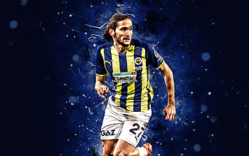 Miguel Crespo, , 2022, Fenerbahce SK, portuguese footballers, Turkish Super Lig, soccer, blue neon lights, Fenerbahce FC, Miguel Crespo Fenerbahce, Miguel Crespo HD wallpaper