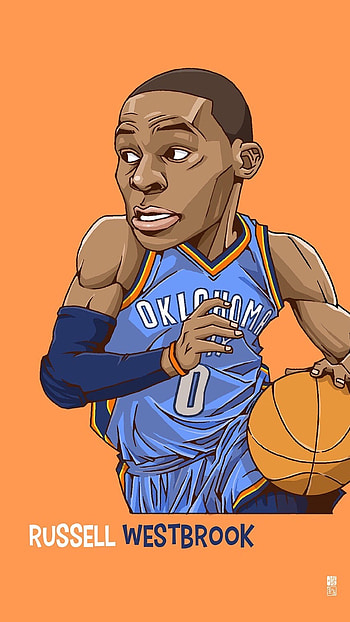 Russell Westbrook Cartoon Wallpap HD phone wallpaper