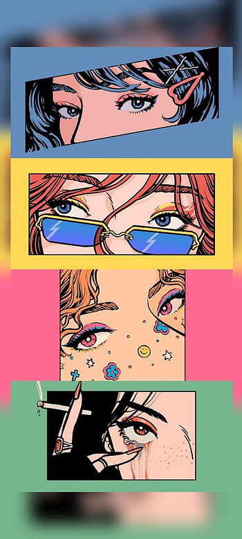 Dibujo femenino, caras, mujeres HD phone wallpaper