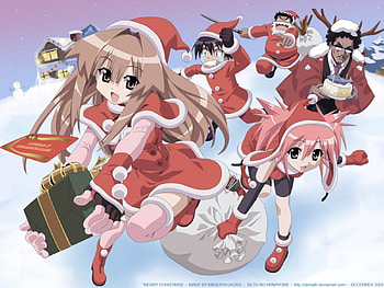 Seto no Hanayome Christmas, san, anime, christmas, seto no hayayome, luna HD wallpaper