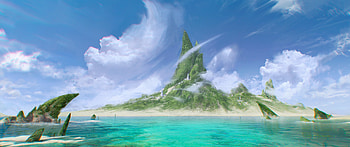 Verdant Spire Island — Artistic, artistic, island HD wallpaper