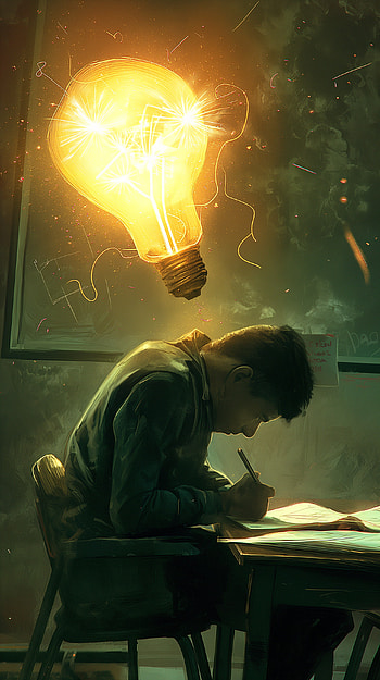 Illuminated Study Inspiration HD phone wallpaper