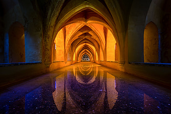 Architecture, Miscellanea, Miscellaneous, Symmetry, Arch, Spain, Andalusia HD wallpaper