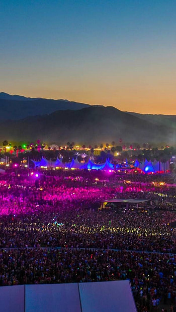 Coachella, Vibrant atmosphere, Outdoor stages, Artistic installations HD phone wallpaper