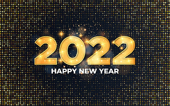 Happy New Year!, craciun, christmas, new year, black, yellow, 2022 HD wallpaper