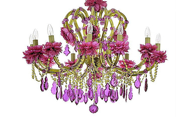 Chandelier, flowers, bulbs, abstract HD wallpaper