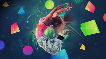 Zumba sports, Colorful jumpiness, Break dance, Energetic HD wallpaper